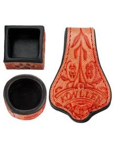 Soporte de Tiza Magnético de Cuero KONLLEN VT-Rojo