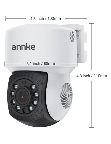 Cámara de Vigilancia ANNKE 1080P IP65 con Panorámica 350