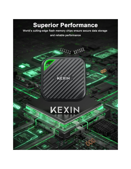 KEXIN SSD Externo 1TB USB-C 2000MB/s Portátil Negro KEXIN SSD Externo 1TB USB-C 2000MB/s Portátil Negro