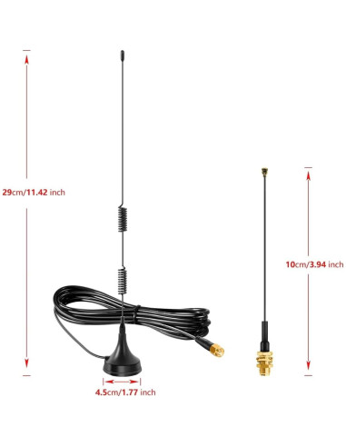 Antena Magnética Slinkdsco 915MHz para ESP32 LoRa V3 - 2 Juegos