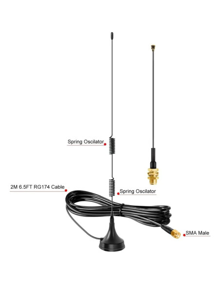 Antena Magnética Slinkdsco 915MHz para ESP32 LoRa V3 - 2 Juegos Antena Magnética Slinkdsco 915MHz para ESP32 LoRa V3 - 2 Juegos