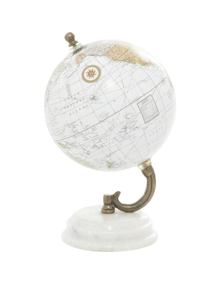 Globo de Mármol Deco 79 Blanco 12.7 cm Decoración Interior Globo de Mármol Deco 79 Blanco 12.7 cm Decoración Interior