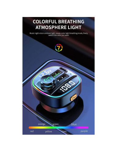 Transmisor FM Bluetooth OHITEC C22 con Cargador Rápido 20W