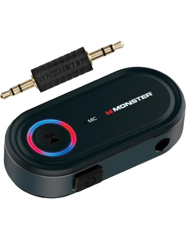 Receptor de Audio Bluetooth Monster WBA9-1008-BLK, 3.5mm, Manos Libres