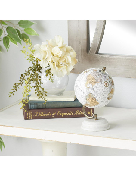 Globo de Mármol Deco 79 Blanco 12.7 cm Decoración Interior Globo de Mármol Deco 79 Blanco 12.7 cm Decoración Interior