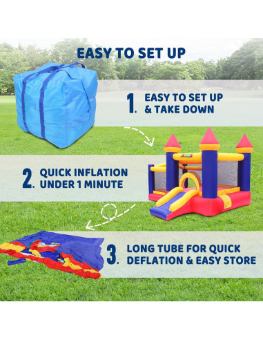 Casa Inflable de Rebote JOYMOR con Piscina de Pelotas 3-10 Años