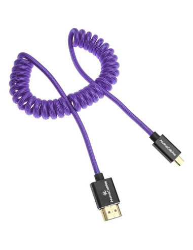 Cable HDMI 8K Cables de Alvin Micro HDMI a HDMI 43cm Púrpura