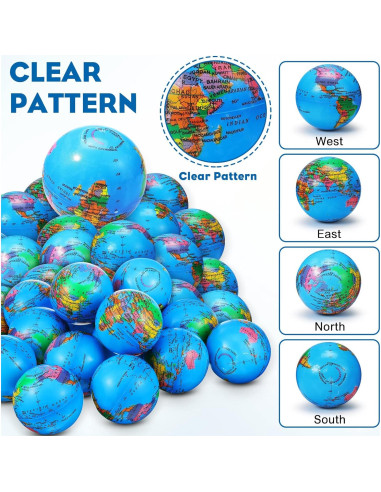 Paquete de 60 Pelotas de Estrés Vinsot Mini Globo 6.3 cm