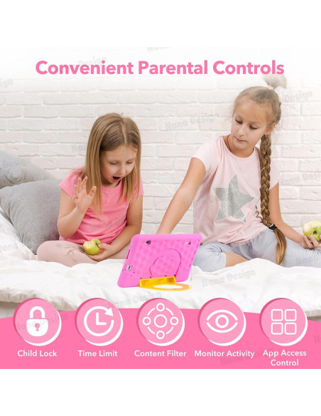 Tableta Educativa UJoyFeel 7" Rosa para Niños 3-12 Años Tableta Educativa UJoyFeel 7" Rosa para Niños 3-12 Años