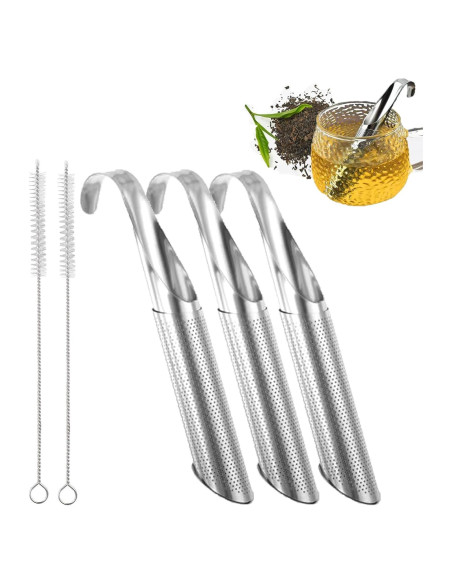 Infusores de Té de Acero Inoxidable Zyluria - Paquete de 5 Infusores de Té de Acero Inoxidable Zyluria - Paquete de 5