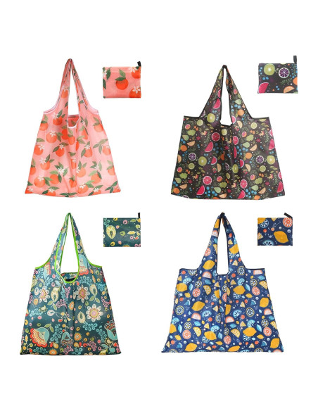 Paquete de 4 Bolsas de Compras Reutilizables DXMWWTP 15kg Paquete de 4 Bolsas de Compras Reutilizables DXMWWTP 15kg