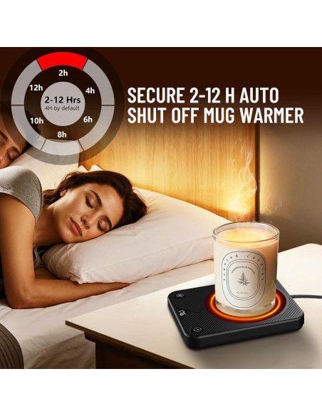 Calentador de Tazas SANGFOR E 20W con 3 Temperaturas y Apagado Automático Calentador de Tazas SANGFOR E 20W con 3 Temperaturas y Apagado Automático