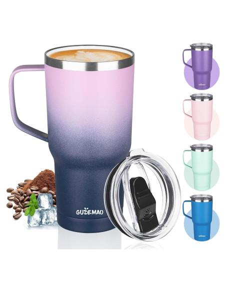 Taza de Café Aislada GUDEMAO 20 oz Cerámica Doble Pared Taza de Café Aislada GUDEMAO 20 oz Cerámica Doble Pared