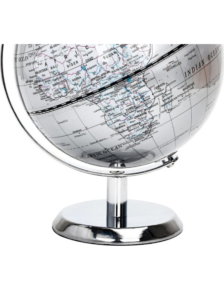 Globo Terráqueo Topglobe 14 CM Plata - Educativo y Decorativo Globo Terráqueo Topglobe 14 CM Plata - Educativo y Decorativo