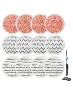 Paquete de 12 almohadillas de fregado LesinaVac para Bissell 3897A