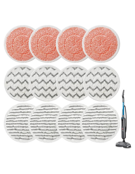 Paquete de 12 almohadillas de fregado LesinaVac para Bissell 3897A Paquete de 12 almohadillas de fregado LesinaVac para Bissell 3897A
