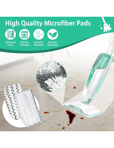Almohadillas de Reemplazo JIUMEE para Mopa de Vapor Shark S1000 - 4 Piezas Microfibra Lavables Almohadillas de Reemplazo JIUMEE para Mopa de Vapor Shark S1000 - 4 Piezas Microfibra Lavables