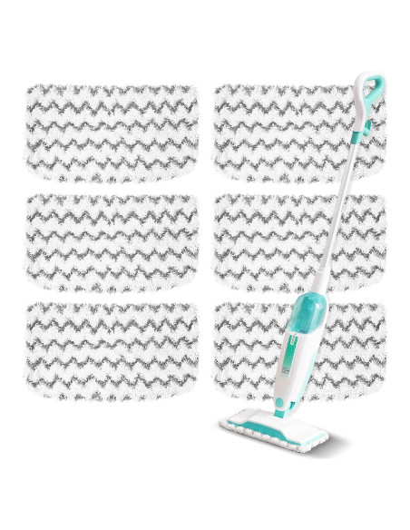 Paquete de 6 almohadillas de microfibra YHOVID para mopas Shark Paquete de 6 almohadillas de microfibra YHOVID para mopas Shark
