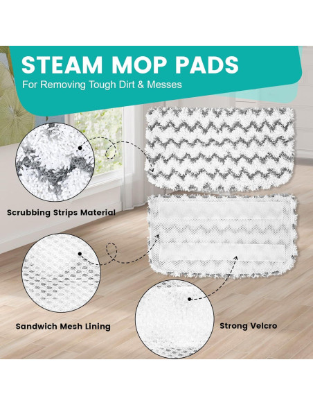 Paquete de 6 almohadillas de microfibra YHOVID para mopas Shark Paquete de 6 almohadillas de microfibra YHOVID para mopas Shark