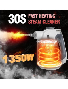 Limpiador de vapor de mano Spurgehom 1350W 550ml 15 accesorios 2