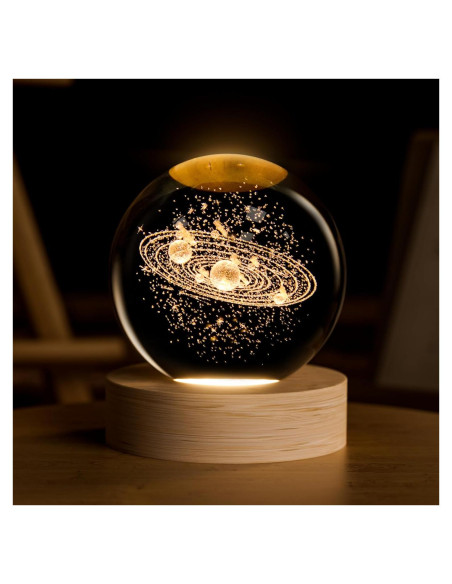 Bola de Cristal 3D Sistema Solar COQIRAUSEN 60mm Decorativa Bola de Cristal 3D Sistema Solar COQIRAUSEN 60mm Decorativa