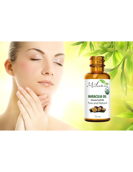 Aceite de Maracuyá Orgánico Milania 29.57 ml Prensado en Frío Aceite de Maracuyá Orgánico Milania 29.57 ml Prensado en Frío