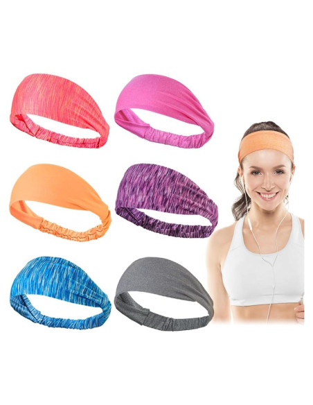 Cintas para el cabello Dreamlover 6 piezas para mujeres deportivas Cintas para el cabello Dreamlover 6 piezas para mujeres deportivas