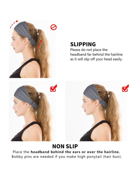 Cintas para el cabello Dreamlover 6 piezas para mujeres deportivas Cintas para el cabello Dreamlover 6 piezas para mujeres deportivas