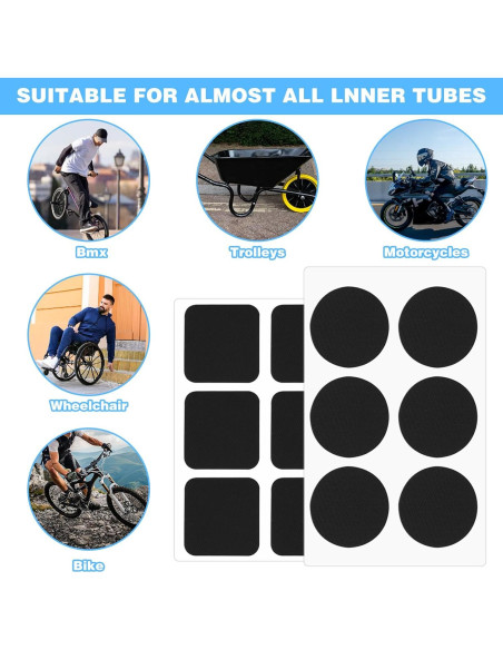 Kit de Parches para Neumáticos de Bicicleta CANIPHA 26 Piezas Kit de Parches para Neumáticos de Bicicleta CANIPHA 26 Piezas