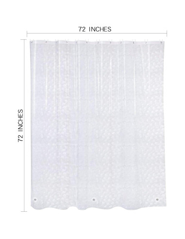 Cortina de Ducha Clara NTBAY EVA 72x72cm Impermeable con Imán