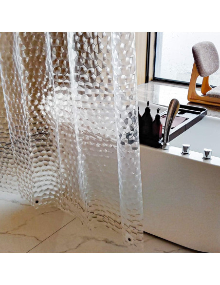 Cortina de Ducha Clara NTBAY EVA 72x72cm Impermeable con Imán Cortina de Ducha Clara NTBAY EVA 72x72cm Impermeable con Imán