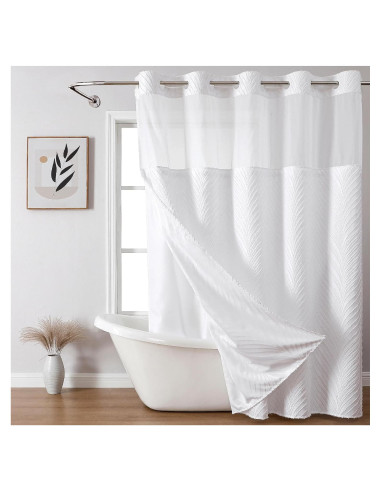 Cortina de Ducha Texturizada Boho Eachope 180x188cm Impermeable