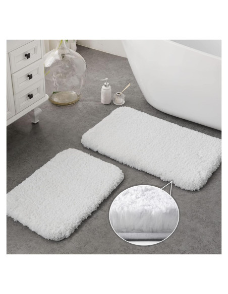 Conjunto de Alfombrillas de Baño Ashler 2 Piezas Microfibra Conjunto de Alfombrillas de Baño Ashler 2 Piezas Microfibra