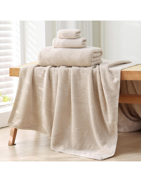 Toallas de Baño Jumbo Akzpe 2PCS 101.6x203.2 cm Microfibra Toallas de Baño Jumbo Akzpe 2PCS 101.6x203.2 cm Microfibra