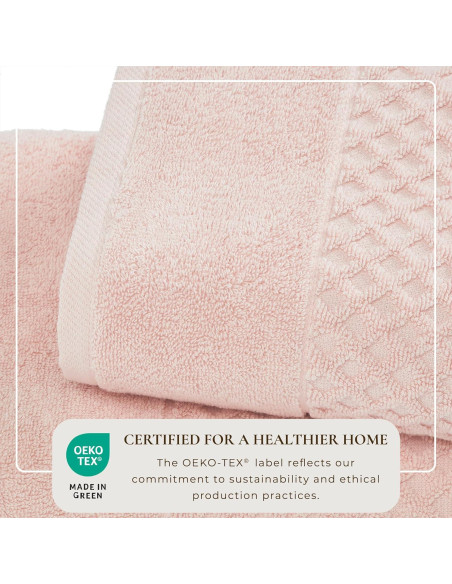 Toallas de Mano Great Bay Home 100% Algodón Rosa Pálido - 6 Unidades 66x41 cm Toallas de Mano Great Bay Home 100% Algodón Rosa Pálido - 6 Unidades 66x41 cm