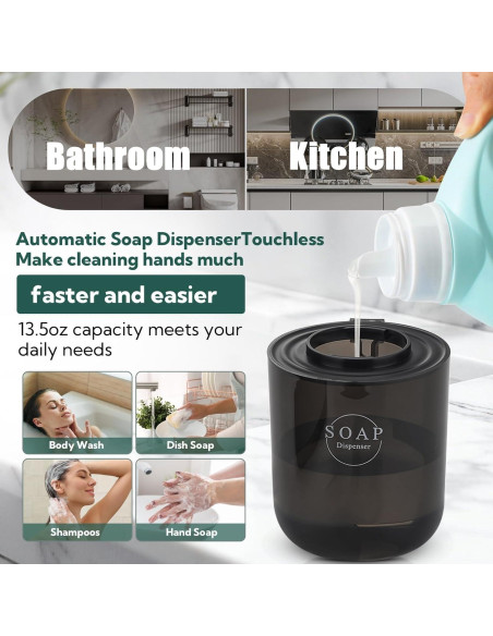 Dispensador Automático de Jabón Espumoso VZZNN 2 Unidades 400ml Dispensador Automático de Jabón Espumoso VZZNN 2 Unidades 400ml