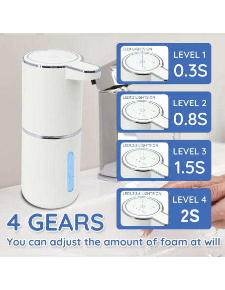 Dispensador Automático de Jabón Espumoso ARCASA 400ml USB Dispensador Automático de Jabón Espumoso ARCASA 400ml USB