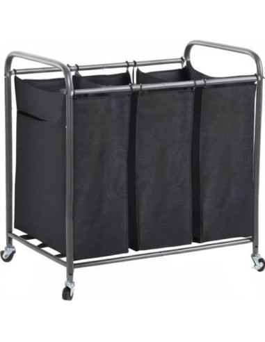 Clasificador de Ropa Rodante STO STO 3 Secciones Negro