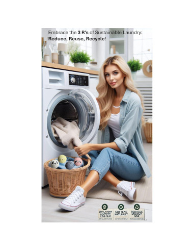 Bolas de Secado de Lana ZnX 6 Piezas XL Ecológicas 100% Lana