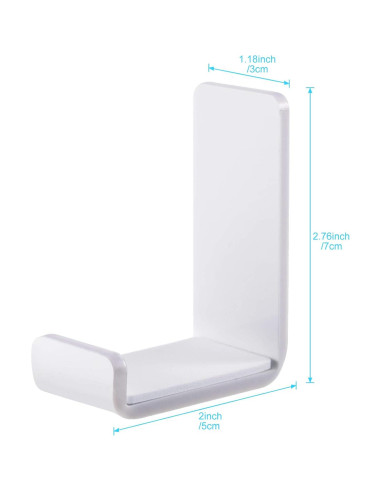 Soporte para Auriculares Weewooday 4 Piezas Acrílico Blanco