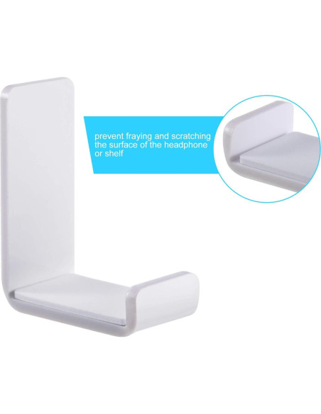 Soporte para Auriculares Weewooday 4 Piezas Acrílico Blanco Soporte para Auriculares Weewooday 4 Piezas Acrílico Blanco