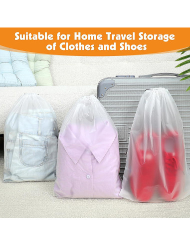 25 Bolsas Transparentes para Zapatos de Viaje 30x40 cm
