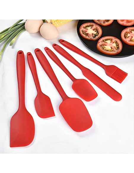 Set de 6 Espátulas de Silicona Neheewin Resistente al Calor Set de 6 Espátulas de Silicona Neheewin Resistente al Calor