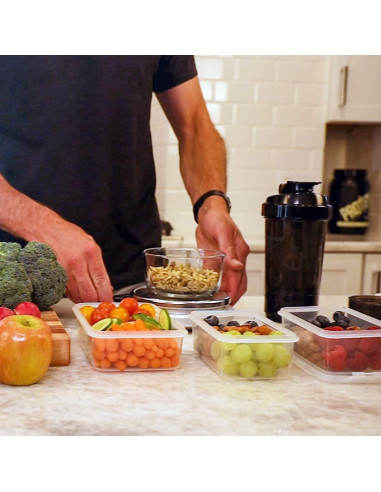 Contenedores de Comida ThinkFit 6 Piezas Herméticos 1.5 y 2.5 Tazas