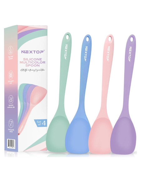 Juego de Espátulas de Silicona Nextop - 4 Piezas Multiusos 28 cm Juego de Espátulas de Silicona Nextop - 4 Piezas Multiusos 28 cm