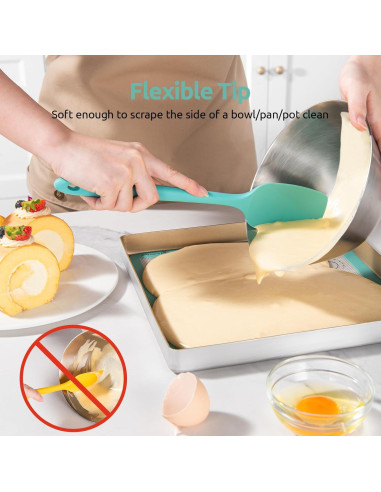 Juego de Espátulas de Silicona U-Taste, Set de 3, Resistente al Calor
