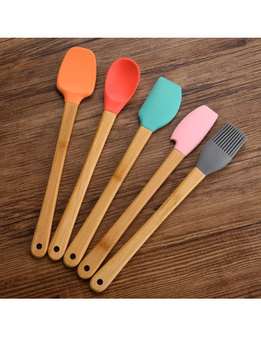 Mini Espátulas de Silicona KSENDALO para Hornear y Cocinar