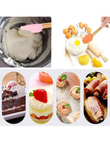 Mini Espátulas de Silicona KSENDALO para Hornear y Cocinar