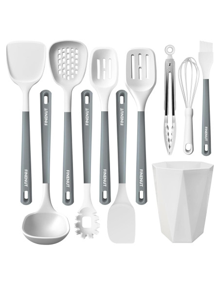 Juego de Utensilios de Cocina de Silicona 11PCS FINENUT - Resistente al Calor Juego de Utensilios de Cocina de Silicona 11PCS FINENUT - Resistente al Calor