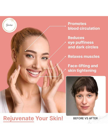 Herramienta Gua Sha de Cuarzo Blanco Natural GUASHAPE - Facial